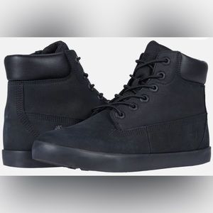 Timberland Eden Square/Flannery Sneaker Boot Black Nubuck Leather Lace Up 11